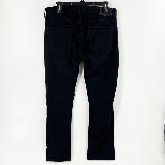 ✅ PAIGE BLACK FEDERAL JEANS SIZE 32 SLIM STRAIGHT LEG - Picture 2 of 7